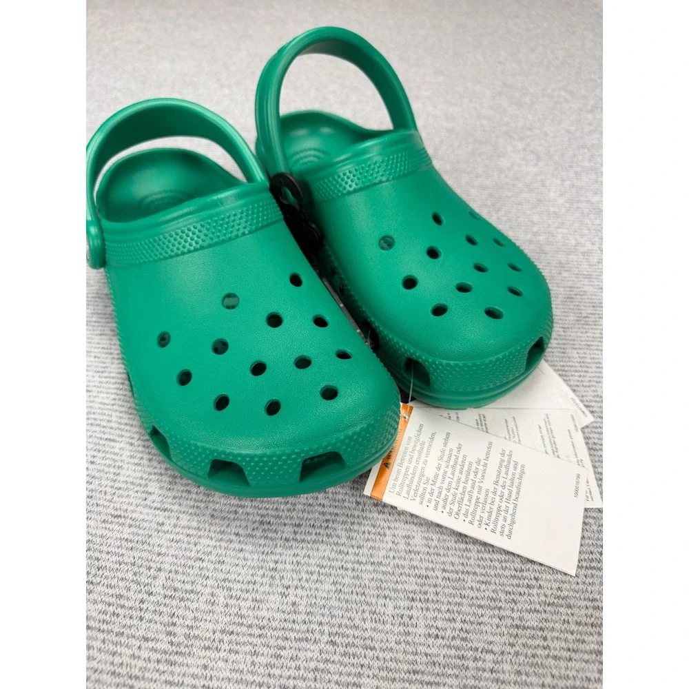 Crocs Classic Clog K Kids Green Slip On Water Shoes 204536-3TJ Size J4